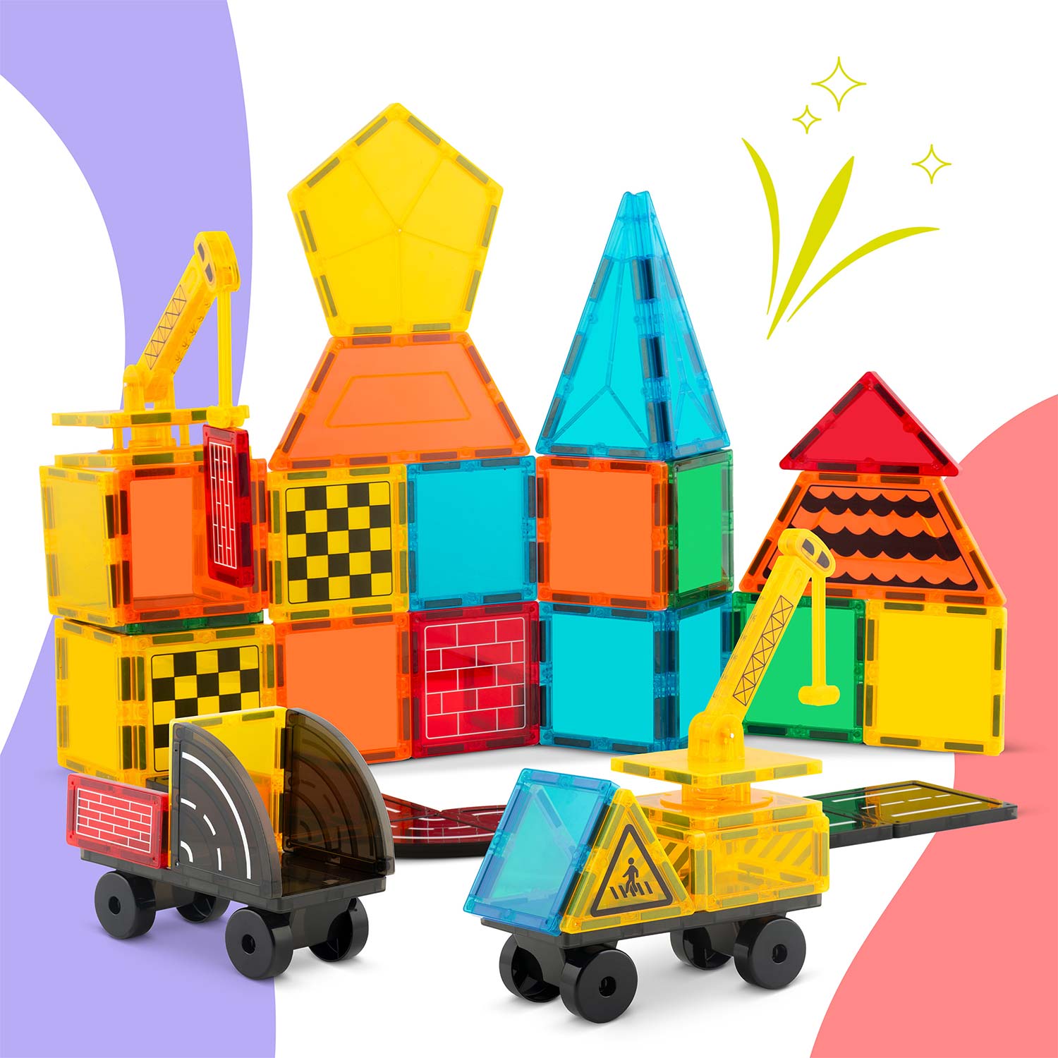 Klocki magnetyczne edukacyjne konstrukcyjne 90 szt RK-780 Ricokids