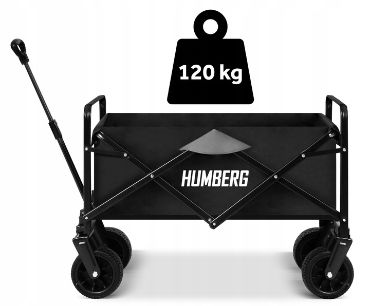 Humberg transporta ratiņi ar 120 kg kravnesības marķējumu virs kastes