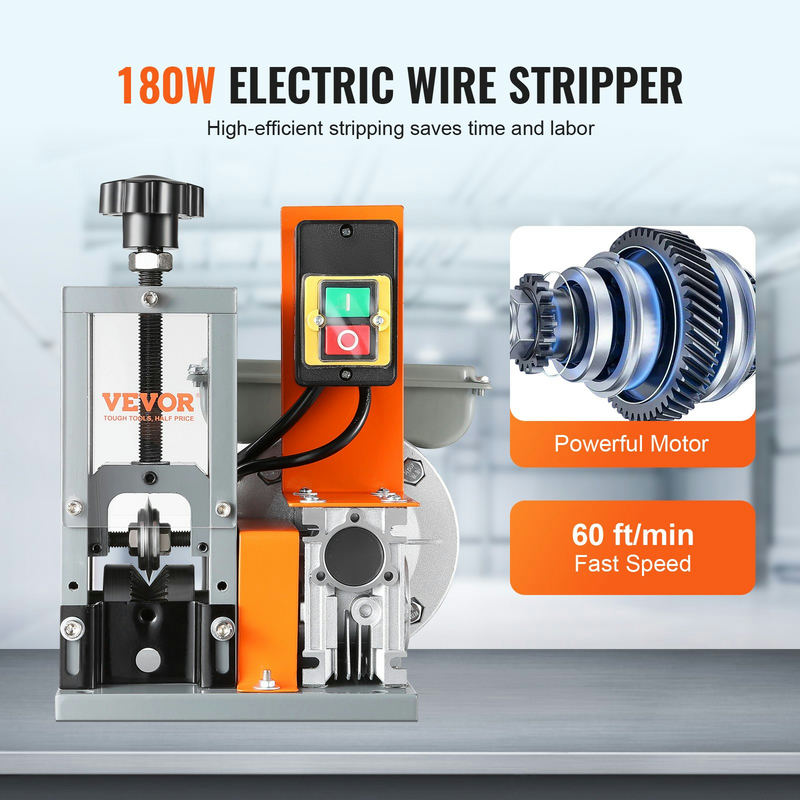 VEVOR automātiskā vada noņemšanas mašīna BXJDD180, 180 W, 1,5–30 mm