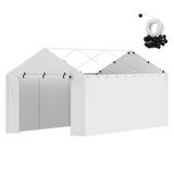 VEVOR 10 x 20 ft nojumes aizvietojuma pārvalks sānu sienai, balts, bez jumta un rāmja