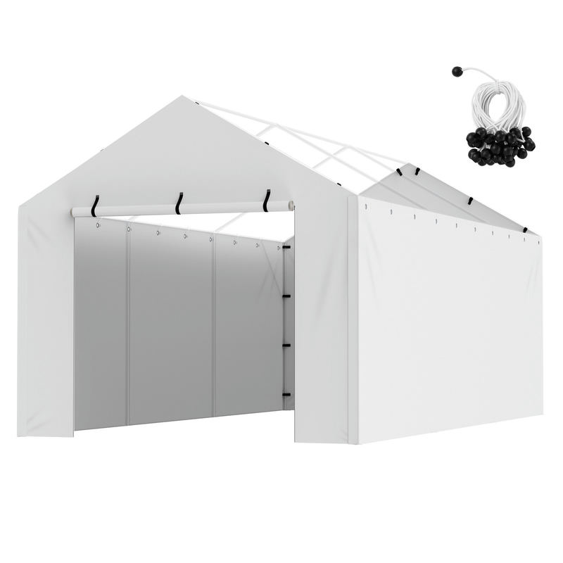 VEVOR 10 x 20 ft nojumes aizvietojuma pārvalks sānu sienai, balts, bez jumta un rāmja