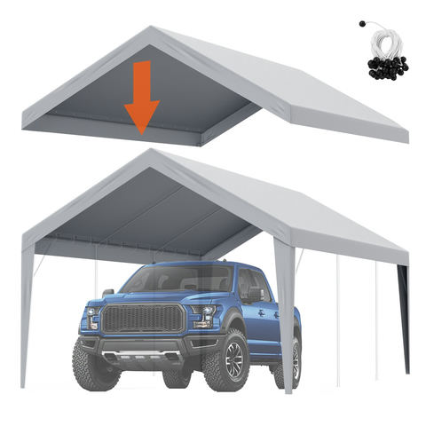 VEVOR nojumes rezerves pārvalks 12 x 20 ft, pelēks, bez rāmja