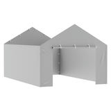 VEVOR 12 x 20 ft carport nomaiņas nojumes pārvalks ar sānu sienu, pelēks, bez jumta un rāmja