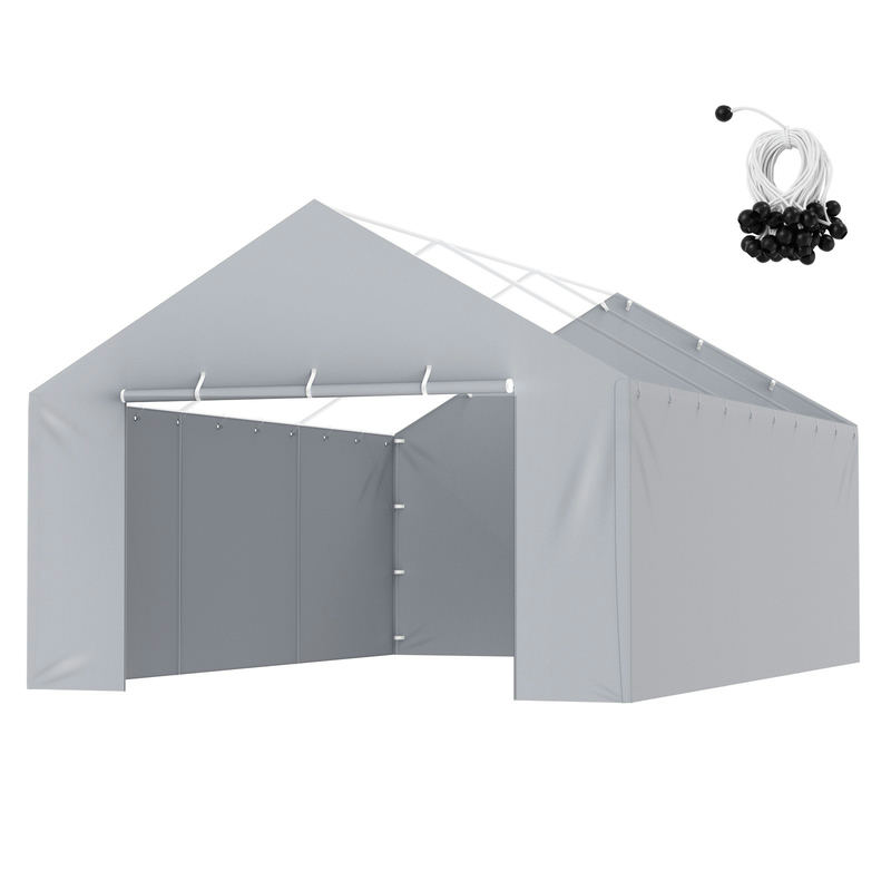 VEVOR 13 x 20 ft nojumes nomaiņas pārvalks sānu sienai, pelēks, bez rāmja