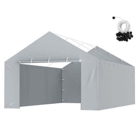 VEVOR 13 x 20 ft nojumes nomaiņas pārvalks sānu sienai, pelēks, bez rāmja