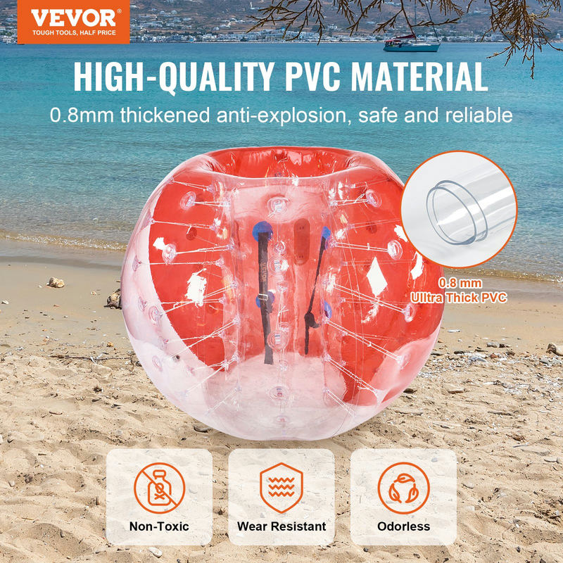 Piepūšamā bampera bumba 1 gab., 5FT/1.5M, 0.8 mm PVC