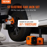 VEVOR elektriskais hidrauliskais auto domkrats 5 t 12V ar triecienslēgu un pumpi