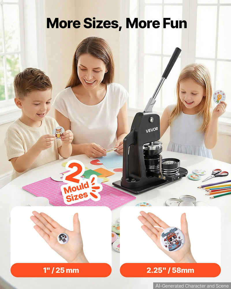VEVOR pogu veidošanas mašīna 25 mm un 58 mm komplektā
