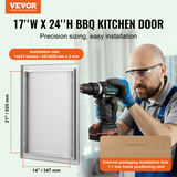 VEVOR āra virtuves skapja durvis, 432 × 610 mm