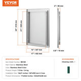 VEVOR āra virtuves skapja durvis, 432 × 610 mm
