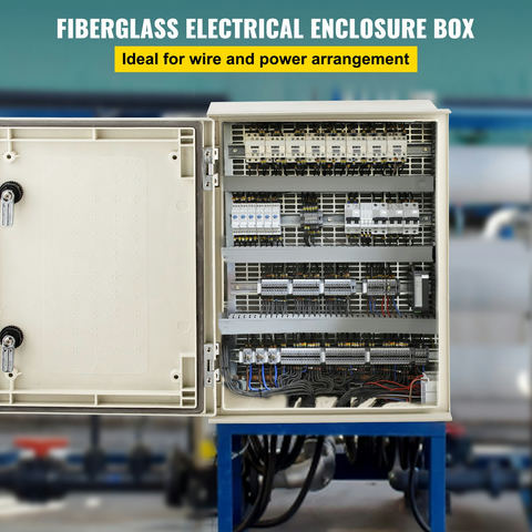 NEMA stikla šķiedras elektriskais korpuss 40x30x20 cm ar montāžas plati