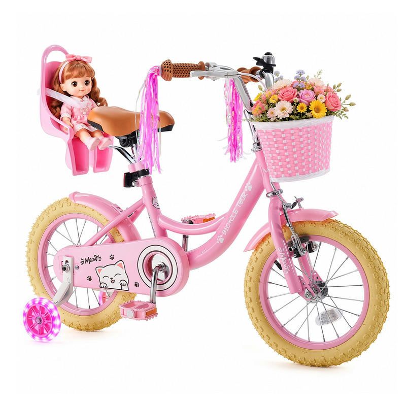 Bērnu velosipēds 14 collas TQ1462 rozā
