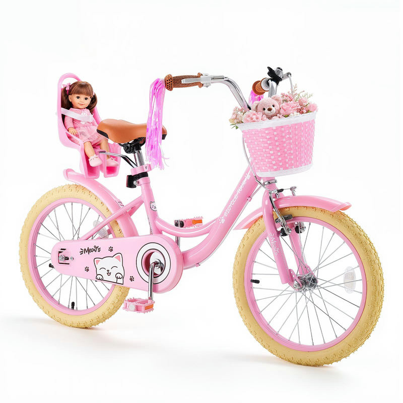 Bērnu velosipēds TQ1862 18 collu rozā princese