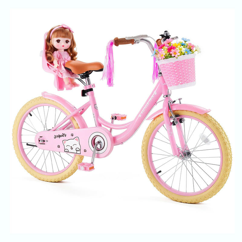 Bērnu velosipēds TQ2062 20 collu rozā princeses stilā