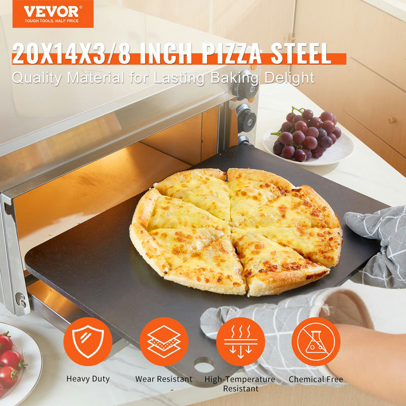 Picas tērauda plāksne krāsnij 20" x 14" x 3/8" no Q235 oglekļa tērauda – produkta kopskats