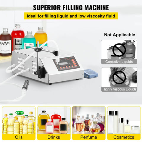 VEVOR GFK-160 šķidruma pildīšanas iekārta 5–3500 ml ar LCD displeju