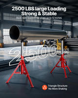 VEVOR V veida cauruļu statīvs 1/8"–12", regulējams 610–1067 mm