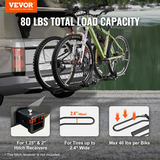 Aizkares stiprināms velosipēdu turētājs 2 velosipēdiem, platformas tipa, 80 lbs