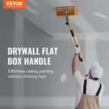 Drywall Flat Box rokturis, regulējams 5 sekciju alumīnija pagarinājuma rokturis, 101,6–1950,7 cm
