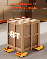 Machinery Skate Dolly, 4 gab., 17637 LBS/8T, tērauda ar 4 PU ritenīšiem