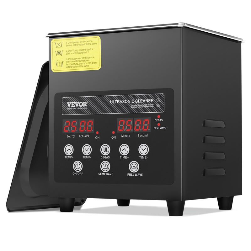 VEVOR 2 L ultraskaņas tīrītājs, 60 W digitāla tīrīšanas iekārta ar sildīšanu un taimeri