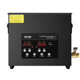 VEVOR 6 L ultraskaņas tīrītājs, 180 W digitāla tīrīšanas iekārta ar sildītāju un taimeri, modelis KZ-F6