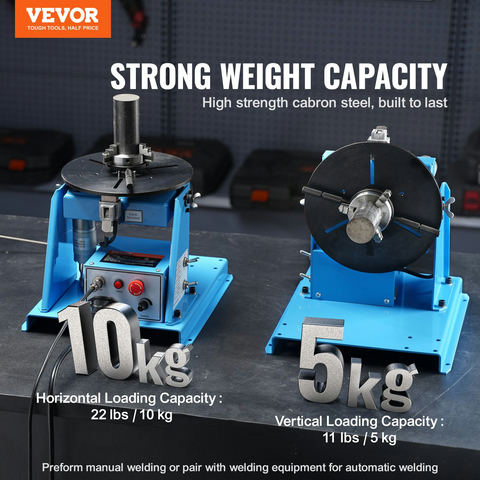 Rotējošs metināšanas pozicionētājs 10 kg, 0-90° galds ar 8.1 collu 3 spīļu patronu, 1-12 RPM, 20 W