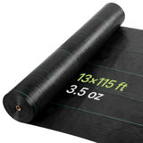 Nezāļu barjeras audums 13 x 115 FT, 3.5 oz, melns