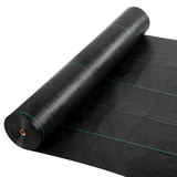 Nezāļu barjeras audums 13 x 115 FT, 3.5 oz, melns
