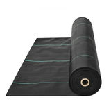 VEVOR nezāļu barjeras ainavu audums 2 x 100,6 m, melns