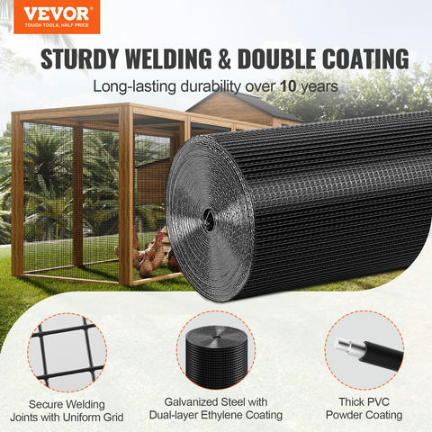 Metāla siets 24'' x 100' cinkots stiepļu ruļlis, 19 kalibrs, ar PVC pārklājumu