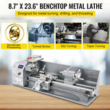 VEVOR mini metāla virpa 750W, 220 x 600 mm, 50–3000 apgr./min
