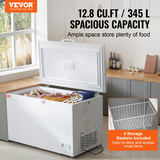 Krūšveida saldētava 12,8 cu.ft / 345 L ar 4 izņemamiem groziem, BD-355JA