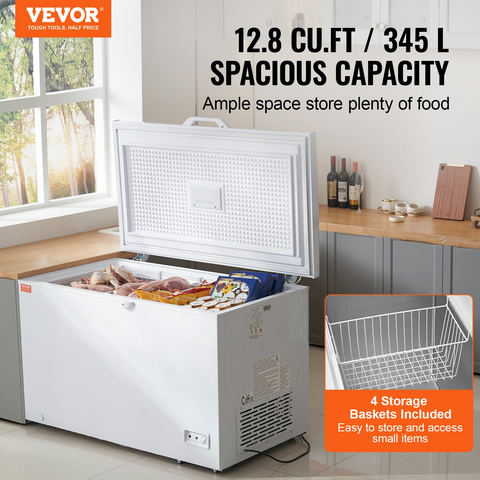Krūšveida saldētava 12,8 cu.ft / 345 L ar 4 izņemamiem groziem, BD-355JA