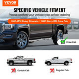 VEVOR 6 collu sānu pakāpieni Chevy Silverado/GMC Sierra Crew Cab, 2 gab., 201 nerūsējošais tērauds