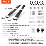 VEVOR 6" sānu kāpšļi Dodge Ram Crew Cab, nerūsējošais tērauds, 2 gab