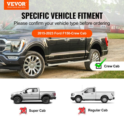 VEVOR 6 collu sānu pakāpieni Ford F150 un Super Duty Crew Cab