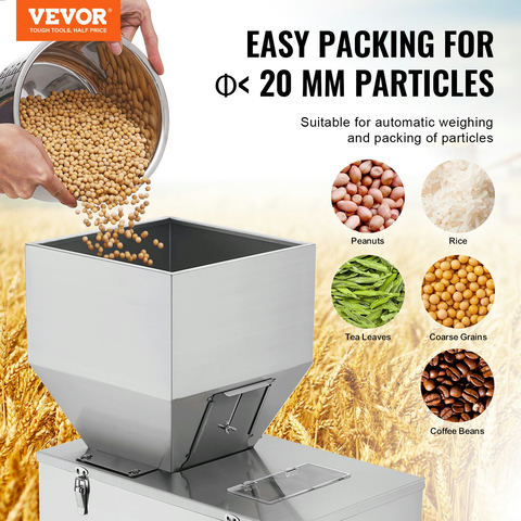 Automātiskā daļiņu pildīšanas mašīna 0,044–11 lbs/20–5000 g ar kājas pedāli, nerūsējošais tērauds, F-5000-V2