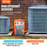VEVOR 1 HP dzesēšanas aģenta atgūšanas iekārta ar diviem cilindriem, 220–240V 50Hz