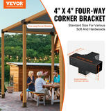 Pergolas kronšteinu komplekts 10,2 cm x 10,2 cm, 2 gab., 4 virzienu, SSE2