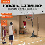 Basketbola grozs, regulējams augstums 7.6–10 ft, 50 collu pārvietojama sistēma
