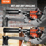 VEVOR mitrās un sausās dimanta urbjmašīna betonam 3200W 750RPM