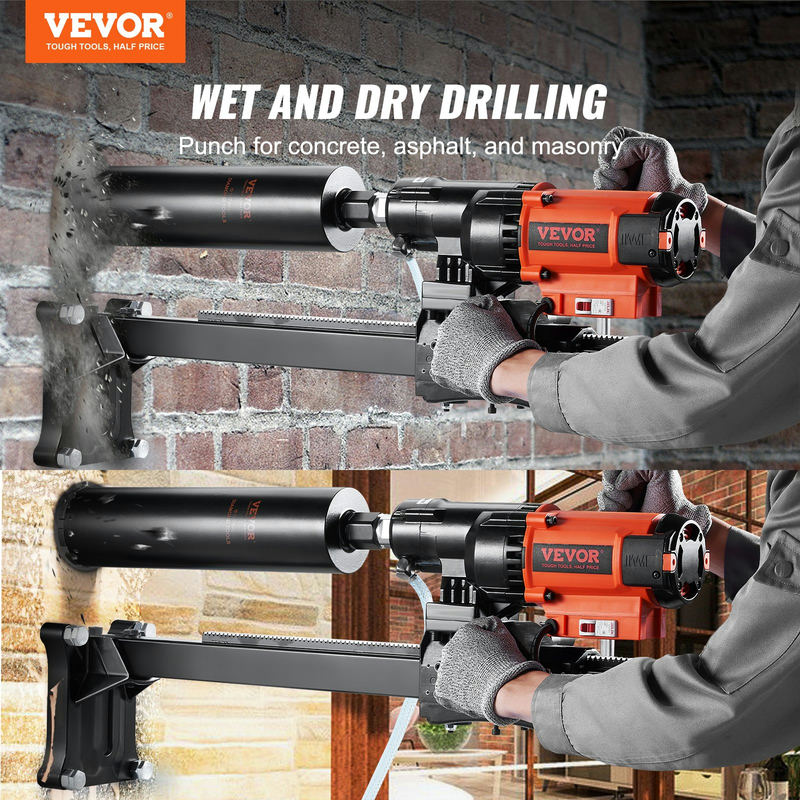 VEVOR mitrās un sausās dimanta urbjmašīna betonam 3200W 750RPM