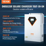 Hibrīdais saules invertors 5500W, 230V, 100A MPPT, EM5500-48L