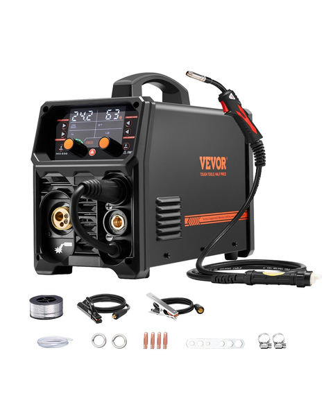 VEVOR Pro MIG metināšanas iekārta, 250 A, 5-in-1, ar LCD ekrānu