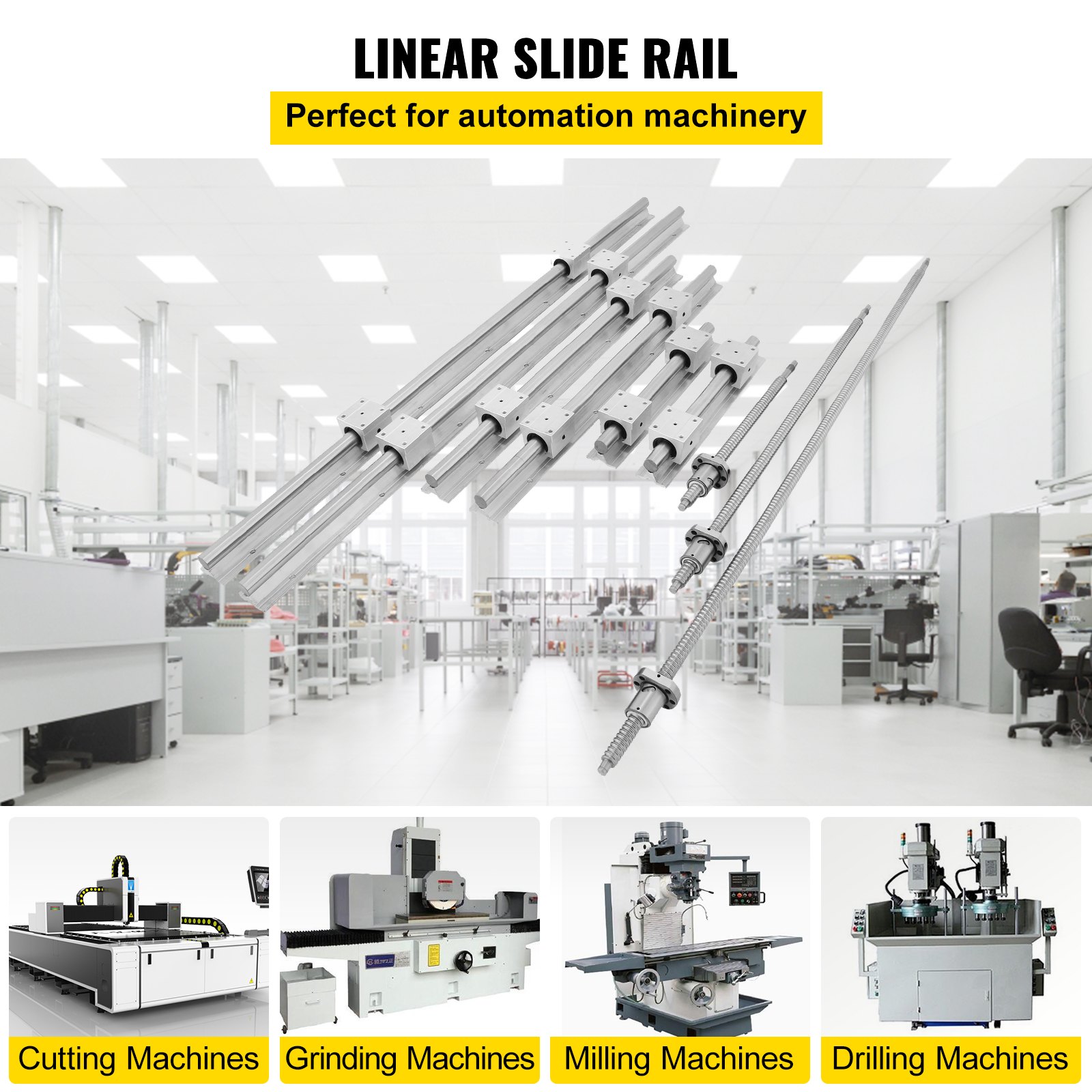 VEVOR SBR20 lineāro sliežu un RM1605 lodskrūvju komplekts CNC