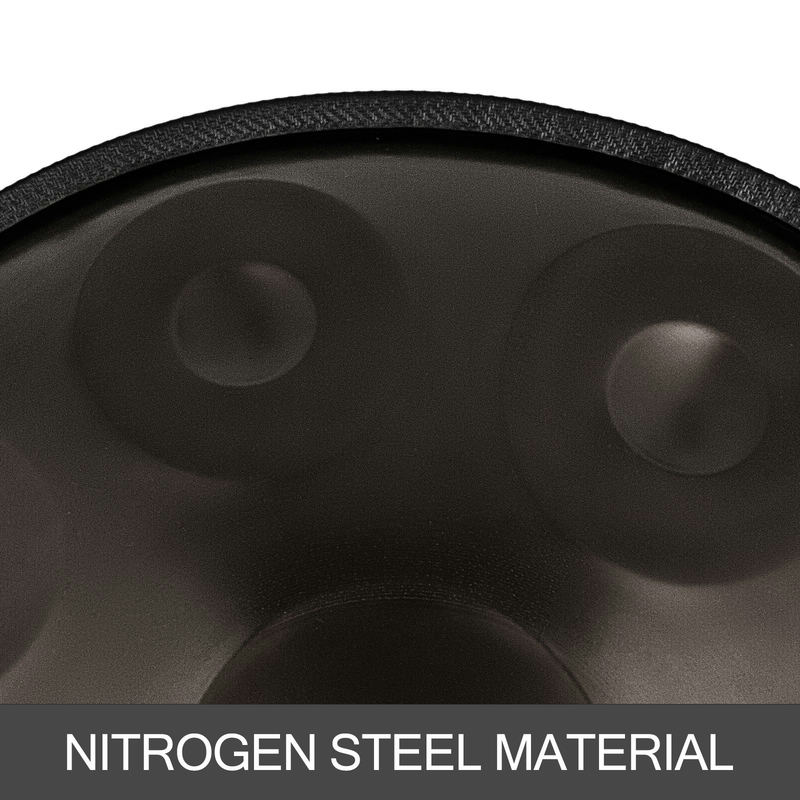 VEVOR brūns harmoniskais handpan bungas komplekts Re minorā, 9 notis, 22 collas, ar somu