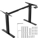 VEVOR elektriska stāvgalda rāmis, regulējams 70–117 cm un 95–158 cm, melns, bez galda virsmas