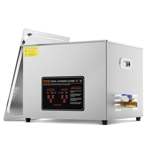 VEVOR ultraskaņas tīrītājs, 15 L, 360 W, ar taimeri un sildītāju