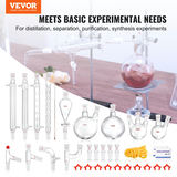 Laboratorijas destilācijas komplekts, 3.3 borosilikāta stikla, 24/40 savienojums, 1000 ml